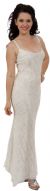 Artistic Sequined Pattern Formal Dress with Jacket in Ivory without Jacket
